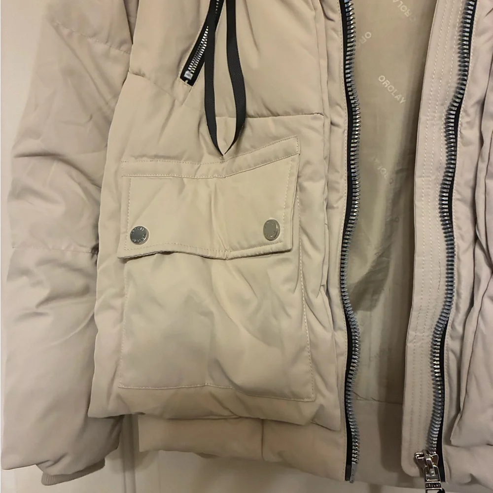 Orolay Light Tan Puffer Jacket Quilted Insulated Size Small - Picture 4 of 11